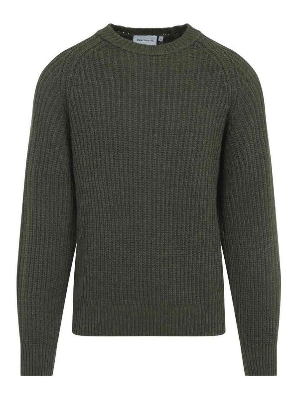 CARHARTT: Strickpullover mit Rundhalsausschnitt - Rundhalspullover - Grün