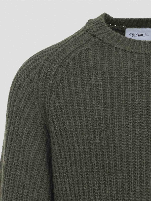 The Best Shops CARHARTT: Strickpullover mit Rundhalsausschnitt - Rundhalspullover - Grün