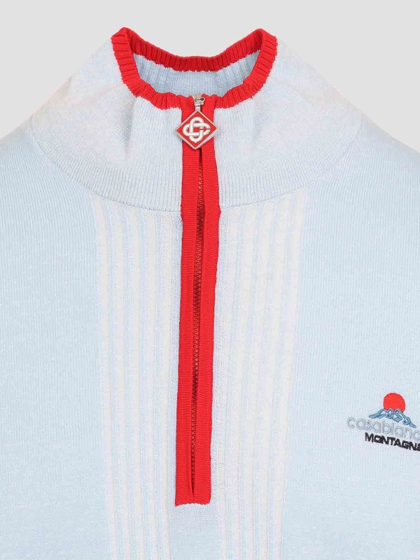 The Best Shops CASABLANCA: Suéteres con cuello pico - Suéter Cuello Redondo - Azul