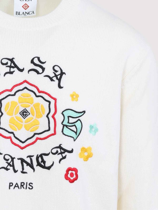 The Best Shops CASABLANCA: クルーネック - クルーネック - 白