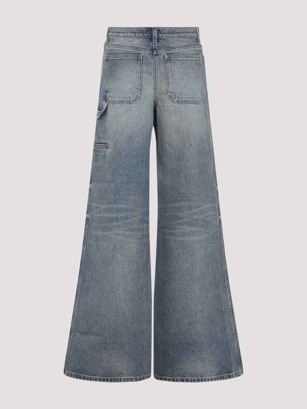 Courreges: jeans bootcut online - Jeans a martello largo