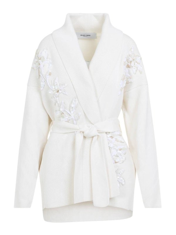 GOLDEN GOOSE: カーディガン - カーディガン - 白