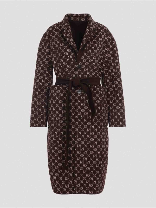 The Best Shops GUCCI: short coats - Gg Double Coat