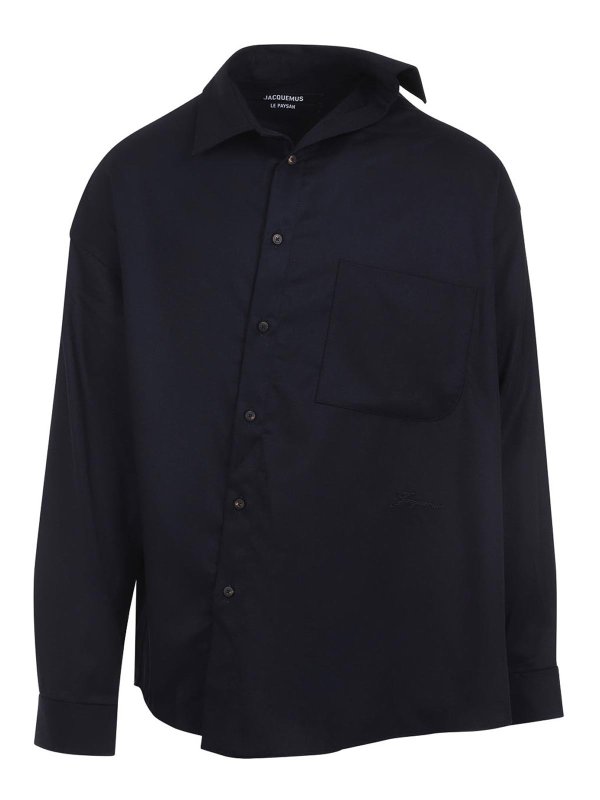 JACQUEMUS: シャツ - シャツ - ダークブルー