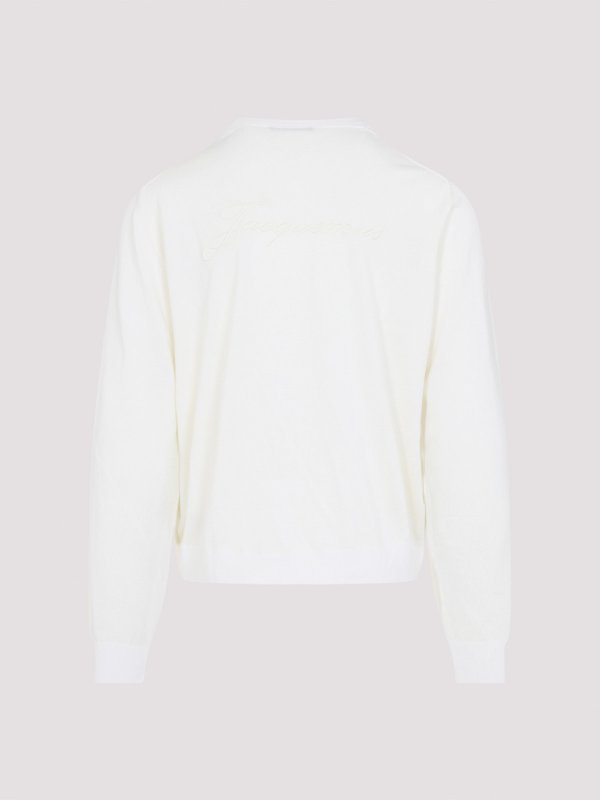JACQUEMUS: Suéteres con cuello pico online - Suéter Cuello Redondo - Crema