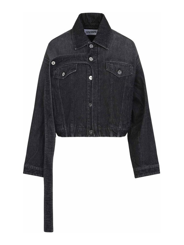 JEAN PAUL GAULTIER: Chaquetas denim - Chaqueta Vaquera - Negro