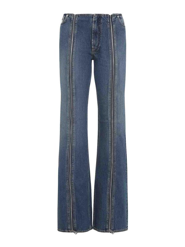 JEAN PAUL GAULTIER: bootcut jeans - Front Zipped Jeans