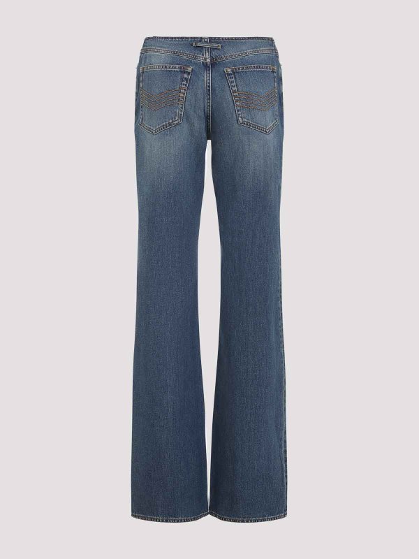 JEAN PAUL GAULTIER: bootcut jeans online - Front Zipped Jeans