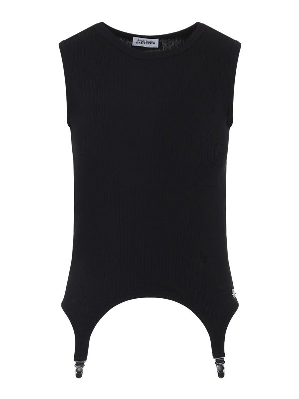 JEAN PAUL GAULTIER: Tops y camisetas sin mangas - Top - Negro