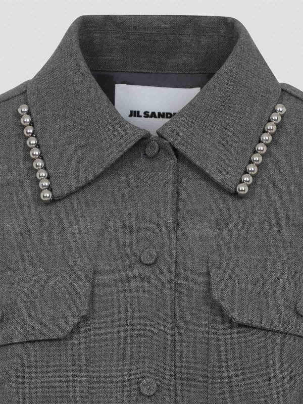 The Best Shops JIL SANDER: Hemden - Hemd - Grau