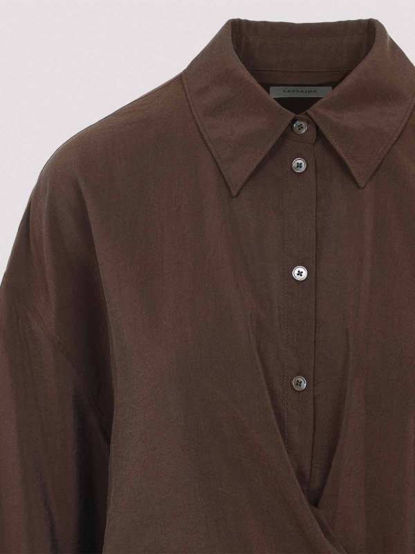 膝丈ドレス - ブラウン shop online: LEMAIRE