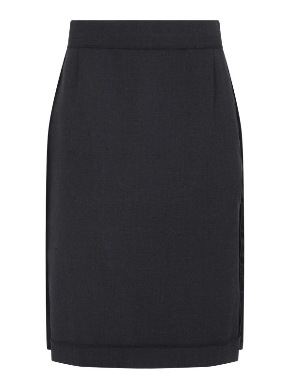 Maison Margiela: ニーレングススカート＆ミディ丈 - 膝丈/ミディスカート - 黒