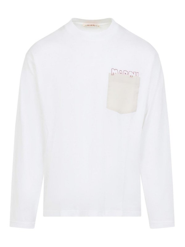 Marni: T-shirts - T-Shirt - Weiß