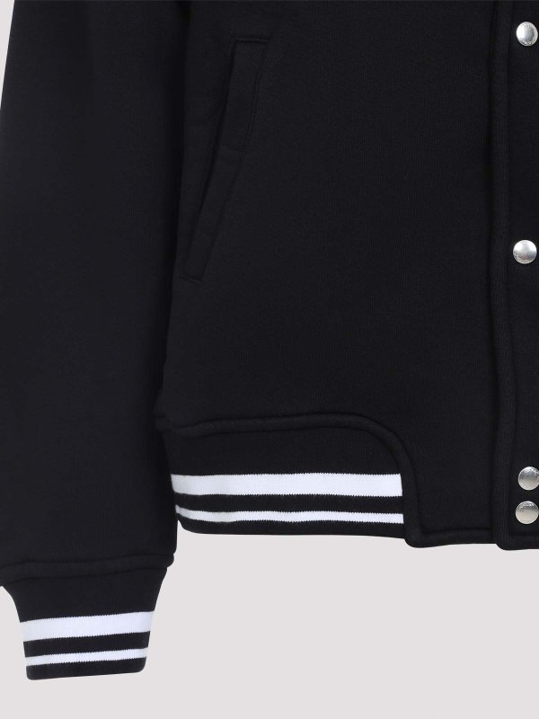 The Best Shops OFF-WHITE: casual jackets - Off White Gothic Fleece Varsity Jacket