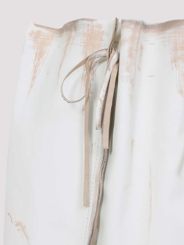 The Best Shops PRADA: Knee length skirts & Midi - Calf Leather Midi Skirt