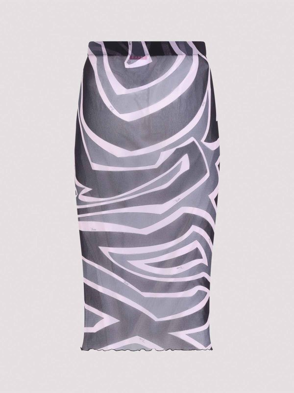 EMILIO PUCCI: gonne al ginocchio  e longuette online - Tulle Midi Skirt