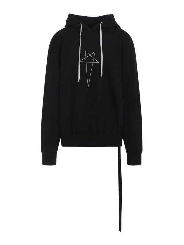RICK OWENS: Sweatshirts & Sweaters - Drkshdw Oversized Hoodie