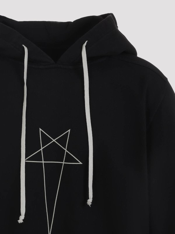 The Best Shops RICK OWENS: Sweatshirts & Sweaters - Drkshdw Oversized Hoodie