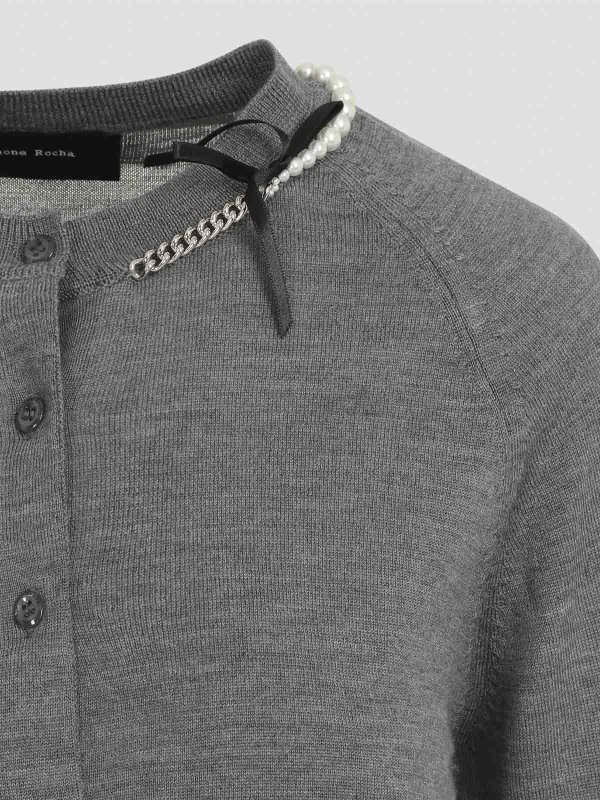 The Best Shops SIMONE ROCHA: Cardigans - Cardigan - Grau