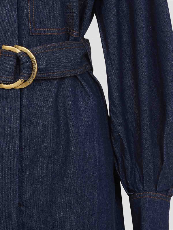 ショートドレス - ブルー shop online: ZIMMERMANN