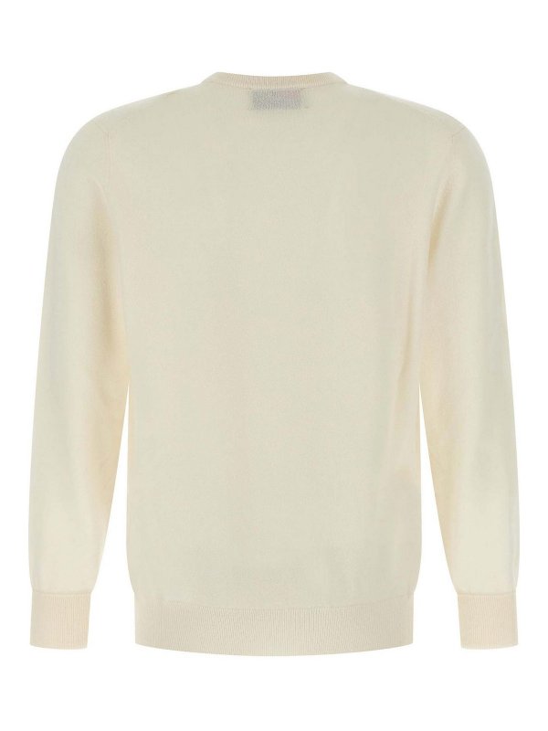 BALLANTYNE: Strickpullover mit Rundhalsausschnitt online - Rundhalspullover - Weiß