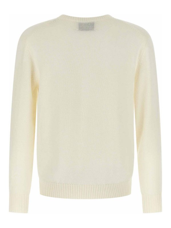 BALLANTYNE: Strickpullover mit Rundhalsausschnitt online - Rundhalspullover - Weiß