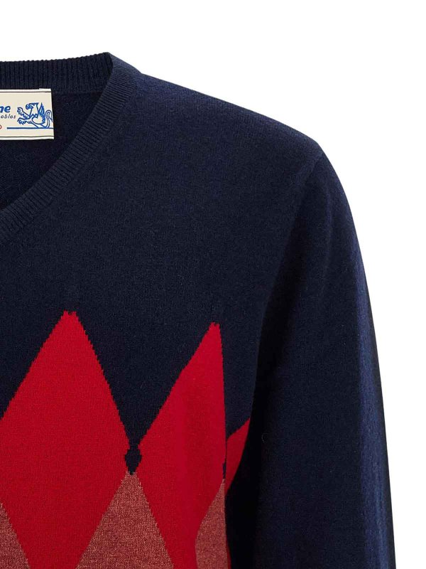 The Best Shops BALLANTYNE: cardigans - Argyle Pattern Sweater