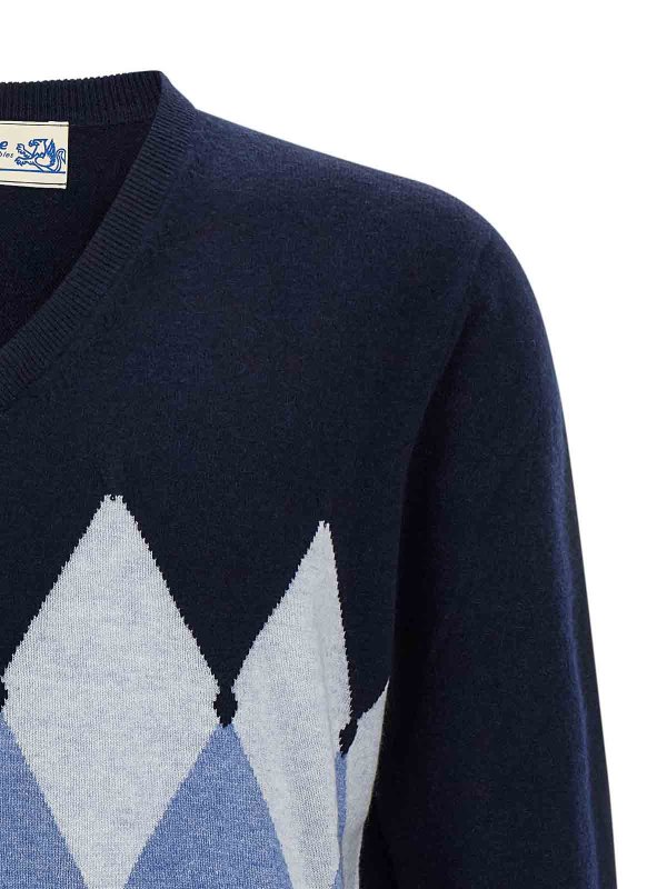 The Best Shops BALLANTYNE: cardigans - Argyle Pattern Sweater