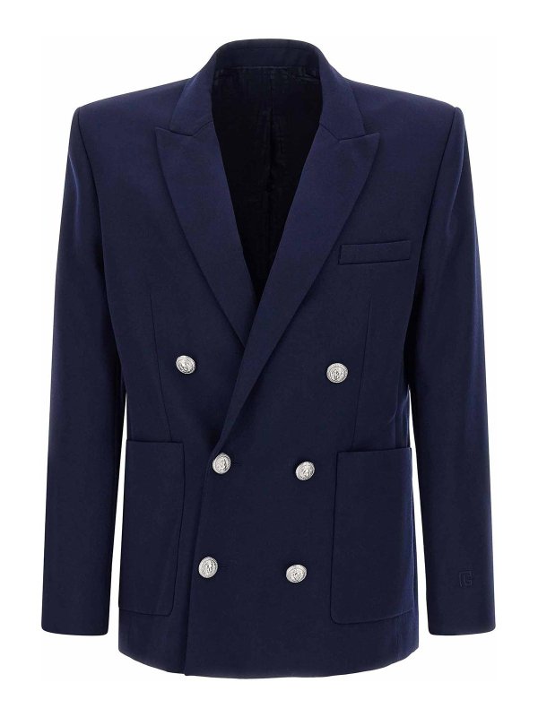 Balmain: blazers - Grain De Poudre Blazer