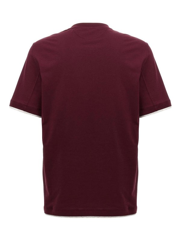 BRUNELLO CUCINELLI: t-shirts online - Double Layer T-Shirt