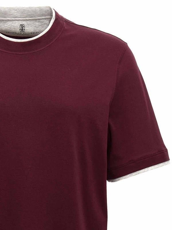 The Best Shops BRUNELLO CUCINELLI: t-shirts - Double Layer T-Shirt