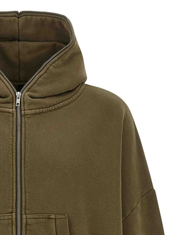 The Best Shops ENTIRE STUDIOS: Sweatshirts & Sweaters - Eternal Zip Washed Hoodie