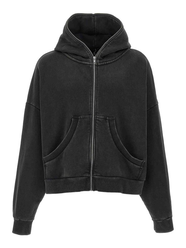 ENTIRE STUDIOS: Sweatshirts & Sweaters - Eternal Zip Washed Hoodie