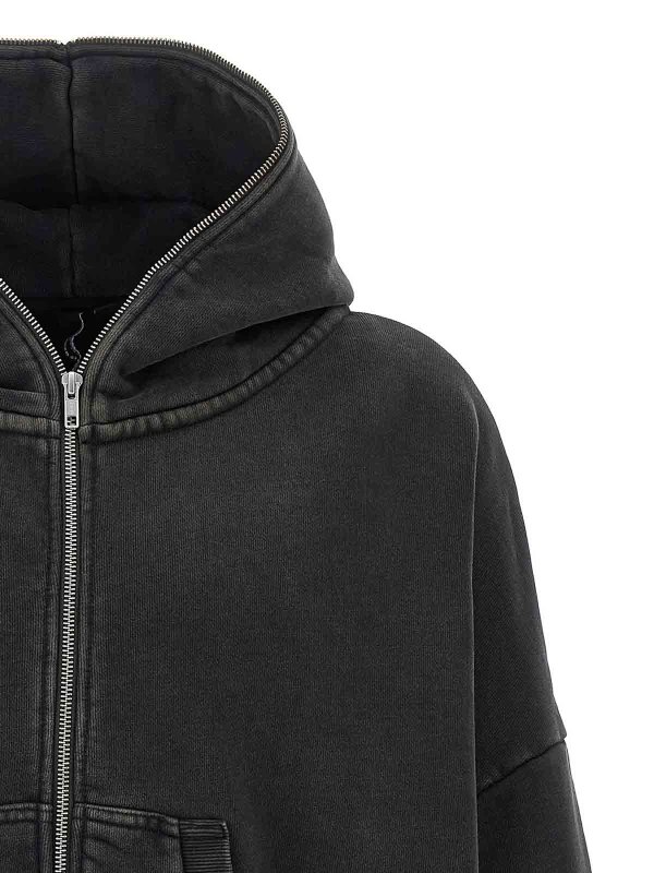 The Best Shops ENTIRE STUDIOS: Sweatshirts & Sweaters - Eternal Zip Washed Hoodie