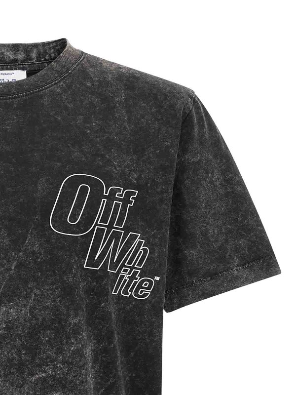 The Best Shops OFF-WHITE: t-shirts - Outline Arrow T-Shirt