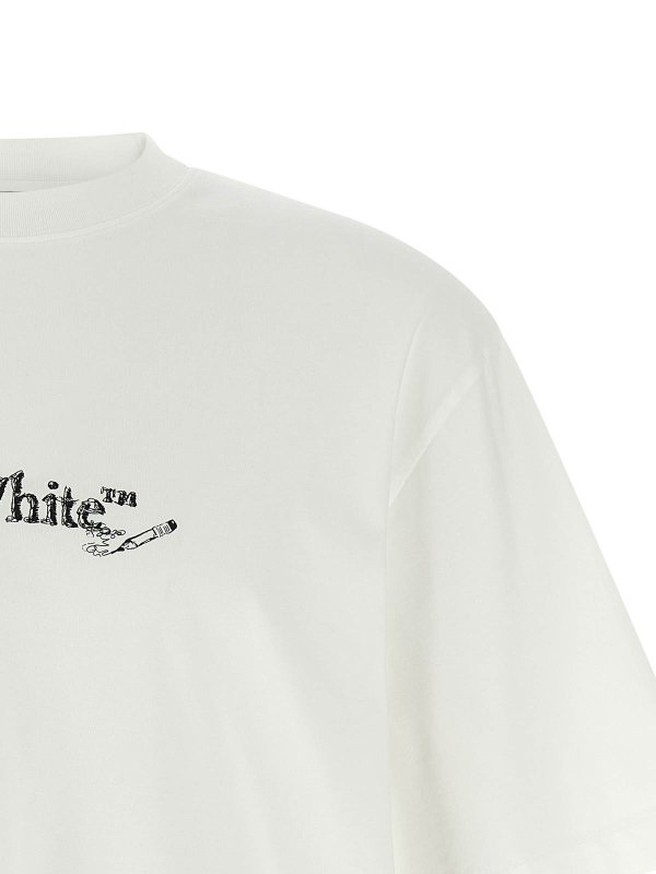 The Best Shops OFF-WHITE: t-shirts - Scribble Arrow Skate T-Shirt