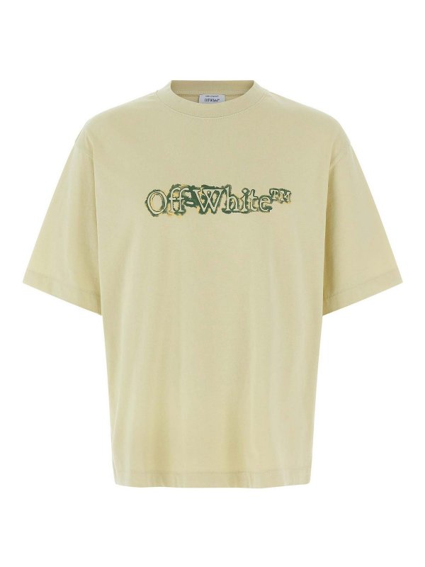 OFF-WHITE: T-shirts - T-Shirt - Beige