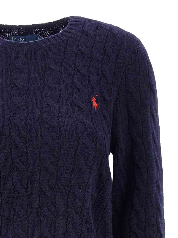 The Best Shops POLO RALPH LAUREN: Strickpullover mit Rundhalsausschnitt - Rundhalspullover - Blau