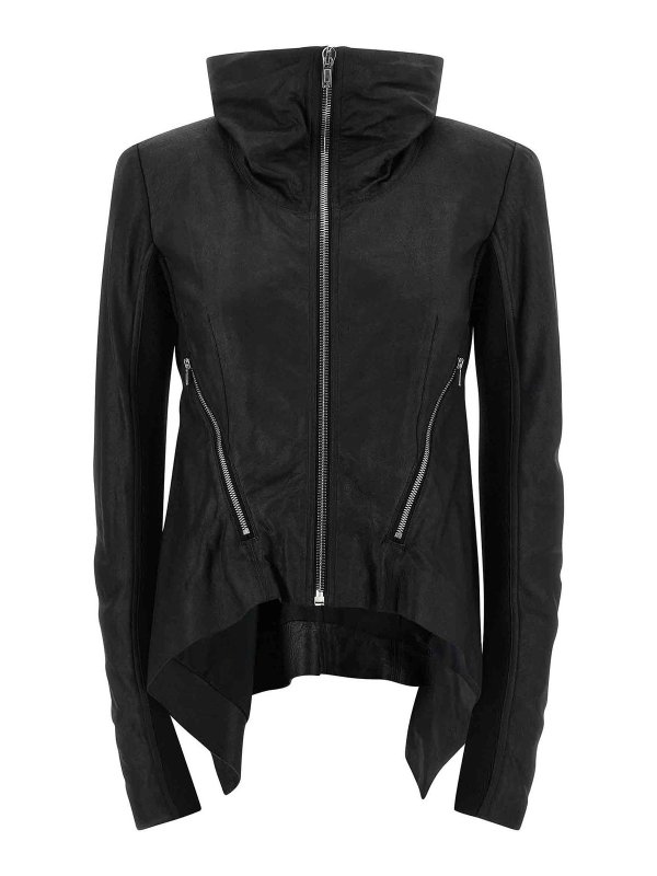 RICK OWENS: casual jackets - Zipped Naska Biker Jacket