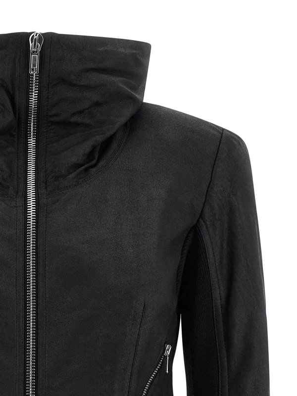 The Best Shops RICK OWENS: casual jackets - Zipped Naska Biker Jacket