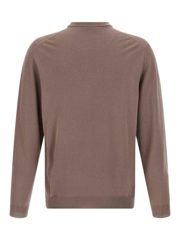 ZANONE: Strickpullover mit Rundhalsausschnitt online - Rundhalspullover - Beige