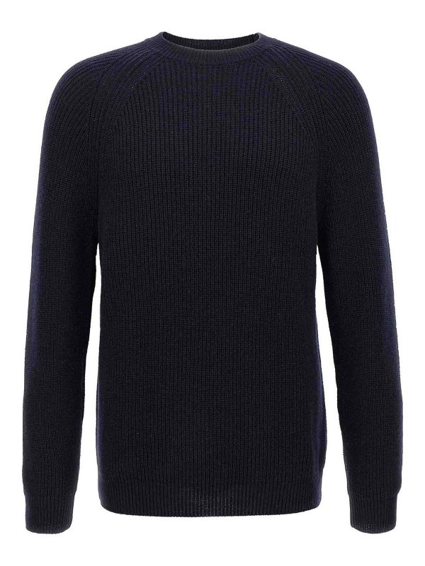 ZANONE: Pull col rond - Pull Col Rond - Bleu