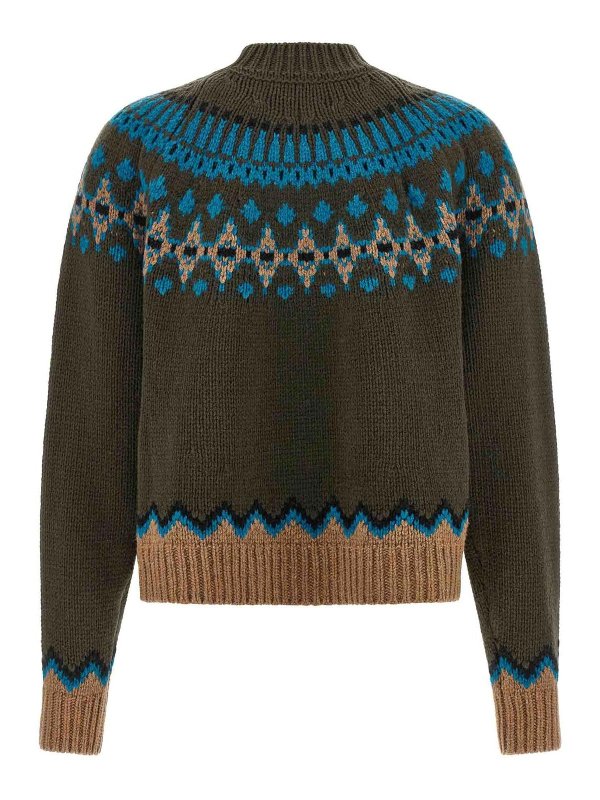 ALANUI: Strickpullover mit Rundhalsausschnitt online - Rundhalspullover - Grün