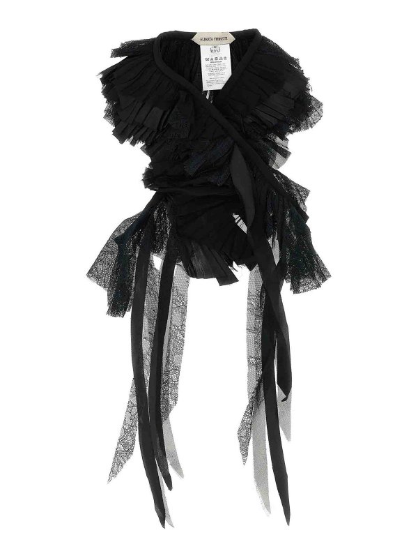 ALBERTA FERRETTI: Mantelle e poncho - Collar Georgette