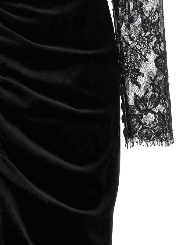 Knielanges Kleid - Schwarz shop online: ALESSANDRA RICH