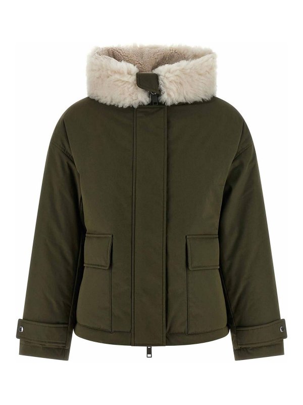 YVES SALOMON: parkas - Merino Shearling Hooded Parka