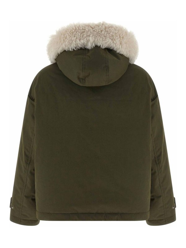 YVES SALOMON: parkas online - Merino Shearling Hooded Parka