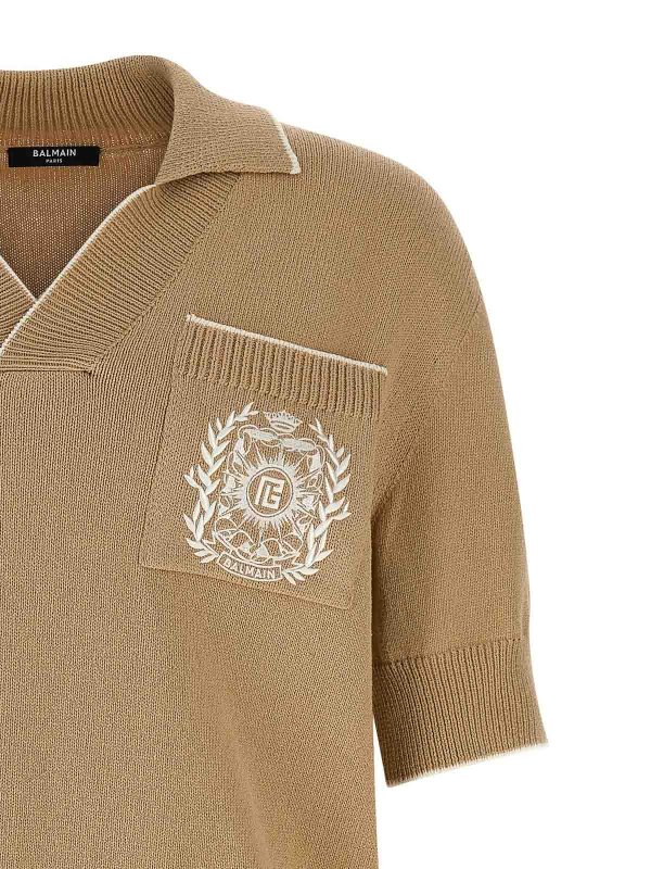 The Best Shops Balmain: Poloshirts - Poloshirt - Beige