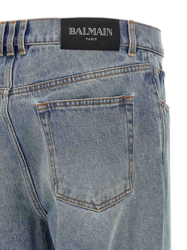 Jeans in denim shop online: Balmain