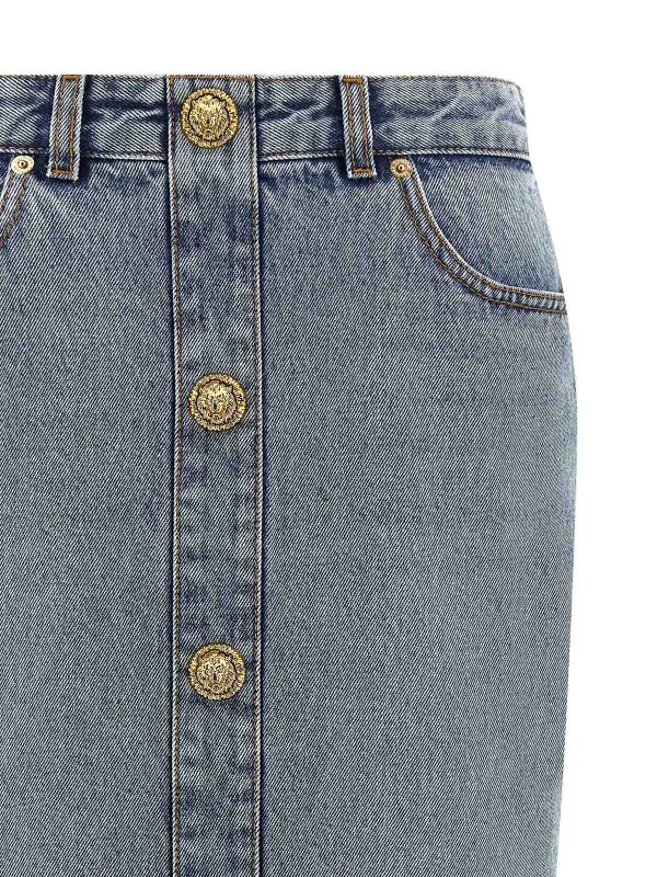 The Best Shops Balmain: ニーレングススカート＆ミディ丈 - 膝丈/ミディスカート - ライトブルー